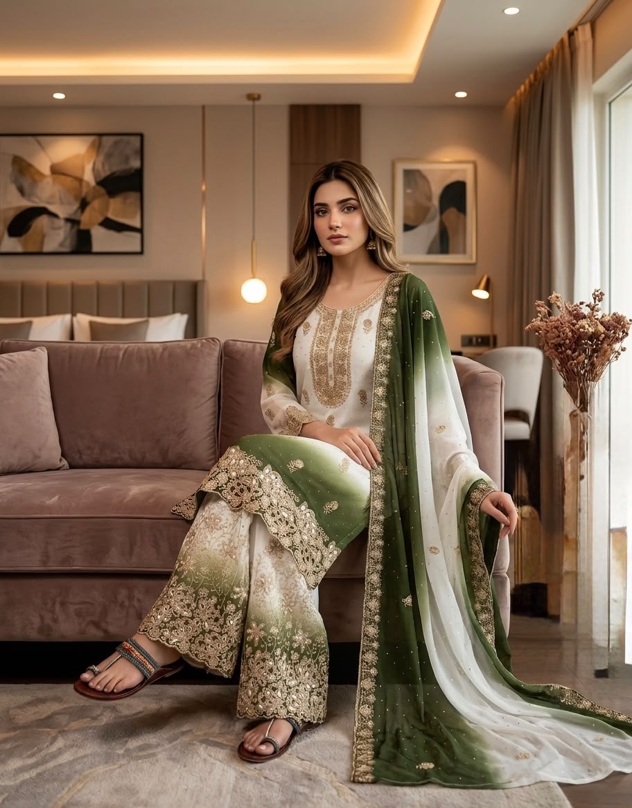 Lady Lado Pd 1133 Faux Georgette Top Bottom With Dupatta Set — Wholesale Kurtis, Vardan Ethnic wholesale from Surat — view 5