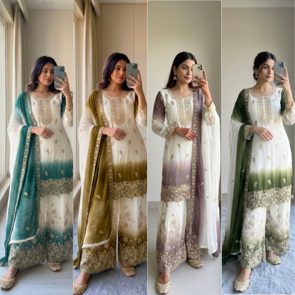 Lady Lado Pd 1133 Faux Georgette Top Bottom With Dupatta Set — Wholesale Kurtis, Vardan Ethnic wholesale from Surat — view 9