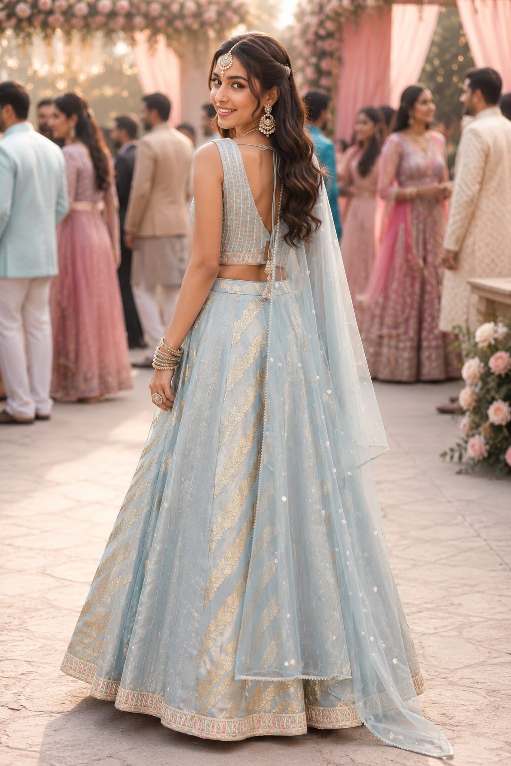 Mrudangi Hirni Premium Pure Viscose Additional Work Lehenga Choli — Singles wholesale from Surat — view 3