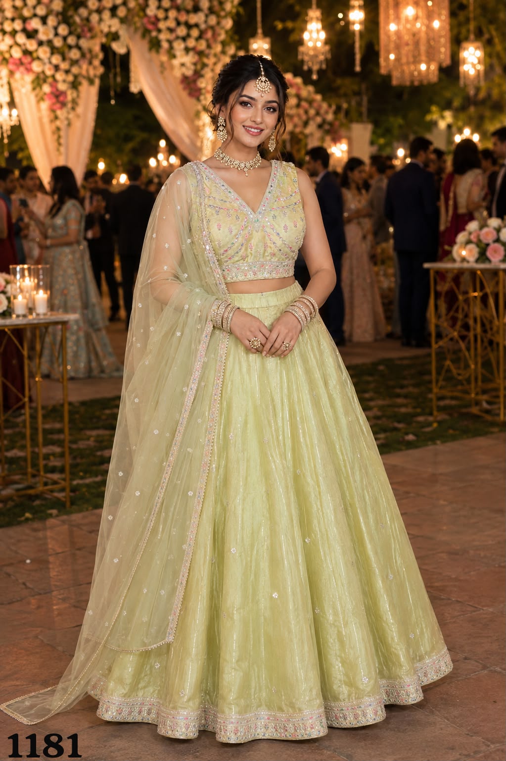 Mrudangi Hirni Premium Pure Viscose Additional Work Lehenga Choli — Singles wholesale from Surat — view 4