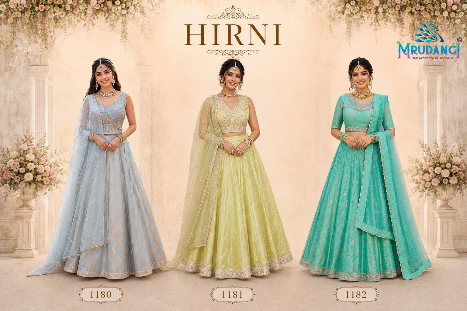 Mrudangi Hirni Premium Pure Viscose Additional Work Lehenga Choli — Singles wholesale from Surat — view 10