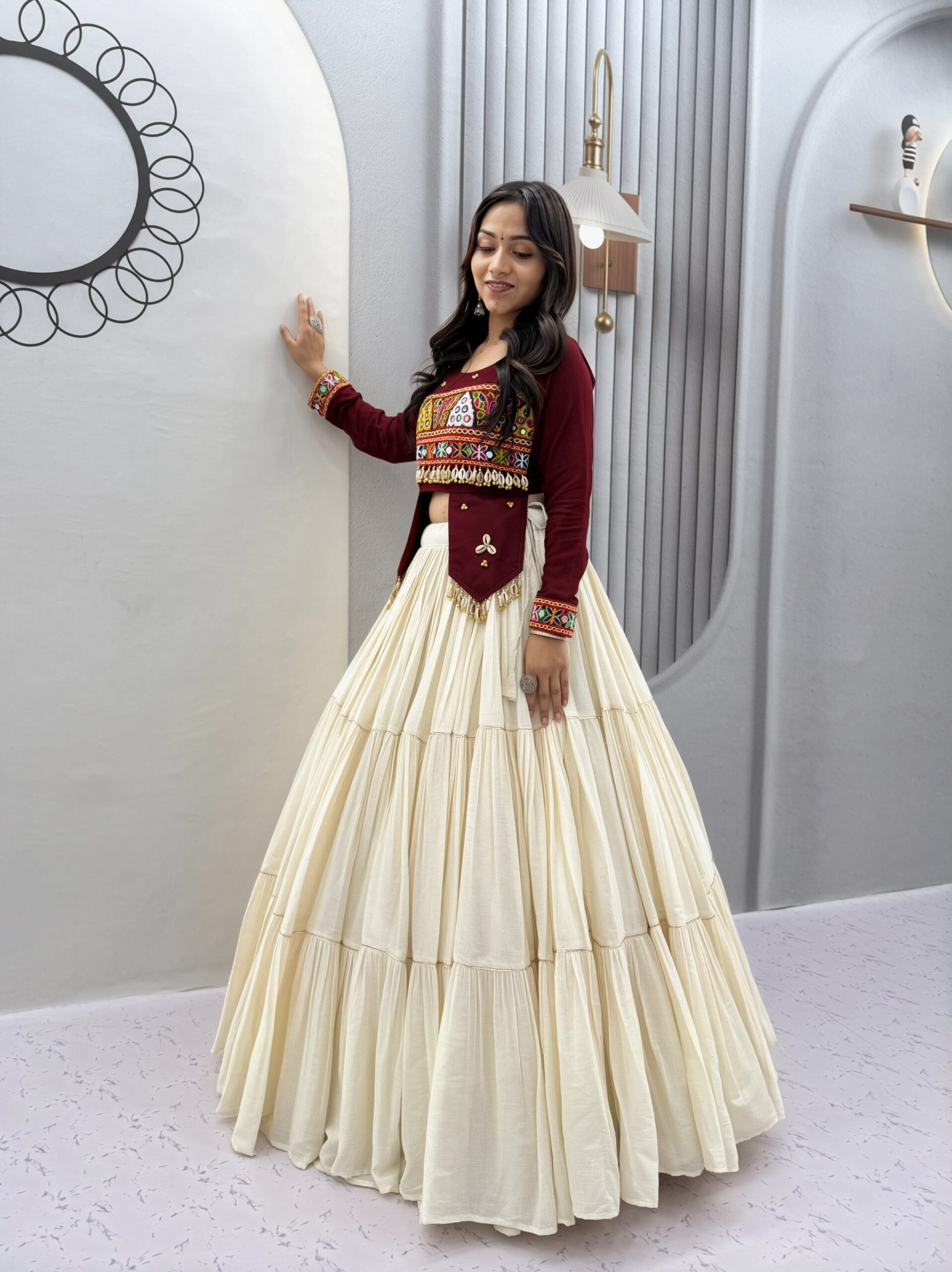 Lekha Prisha Ram 189 Pure Cotton Lehenga With Hand Work Choli — Wholesale Lehenga wholesale from Surat — view 15