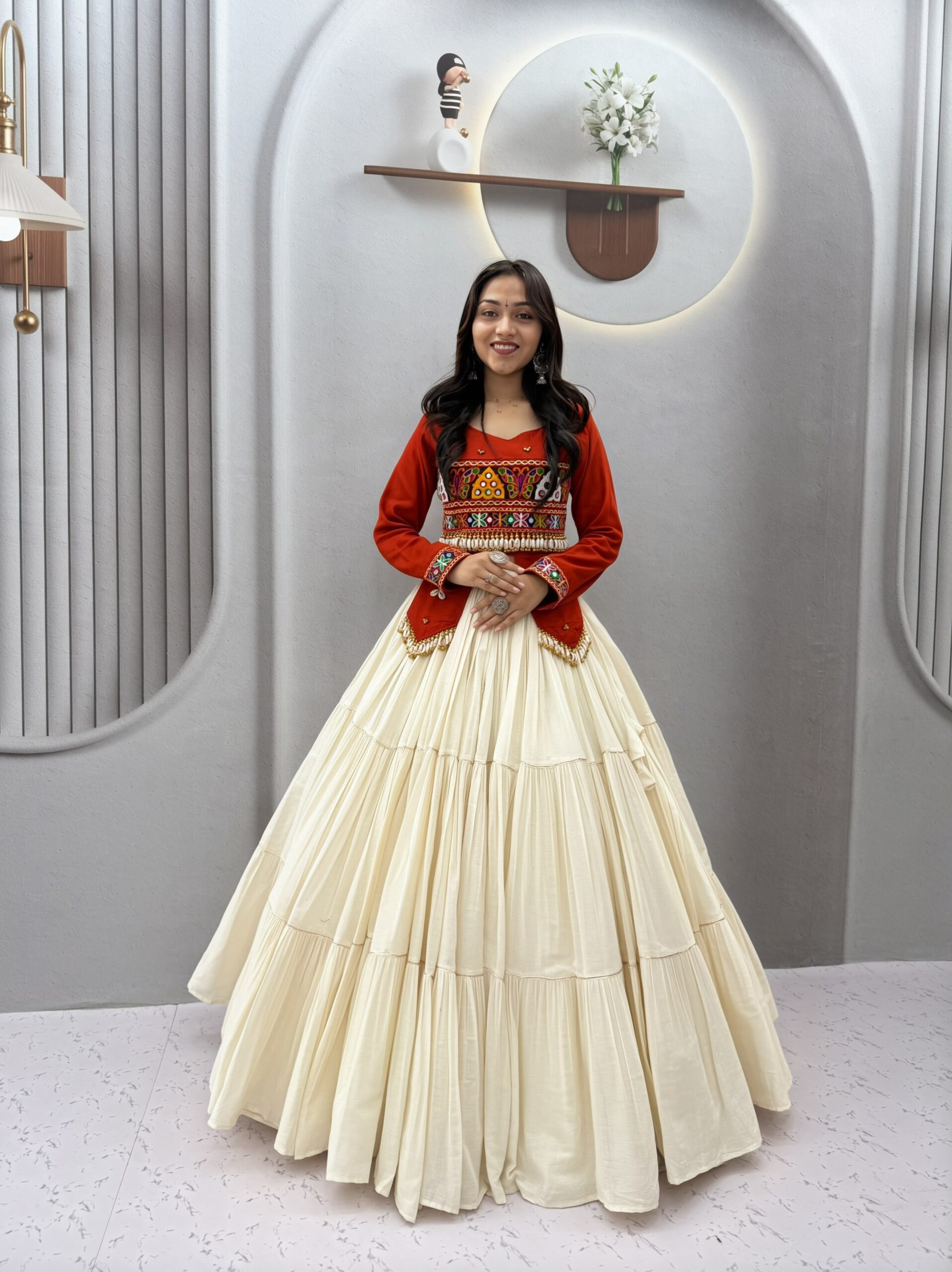 Lekha Prisha Ram 189 Pure Cotton Lehenga With Hand Work Choli — Wholesale Lehenga wholesale from Surat — view 4