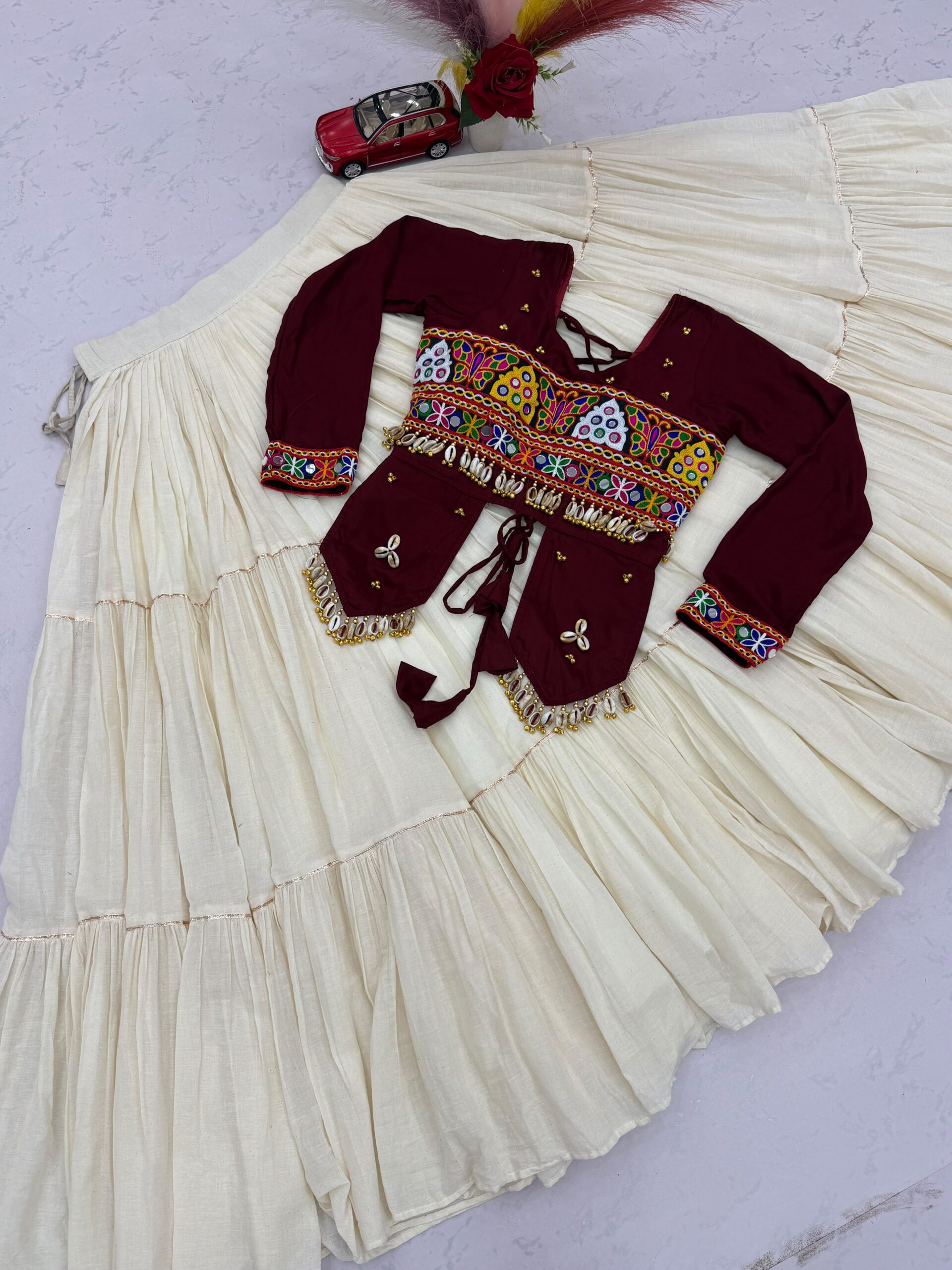 Lekha Prisha Ram 189 Pure Cotton Lehenga With Hand Work Choli — Wholesale Lehenga wholesale from Surat — view 7