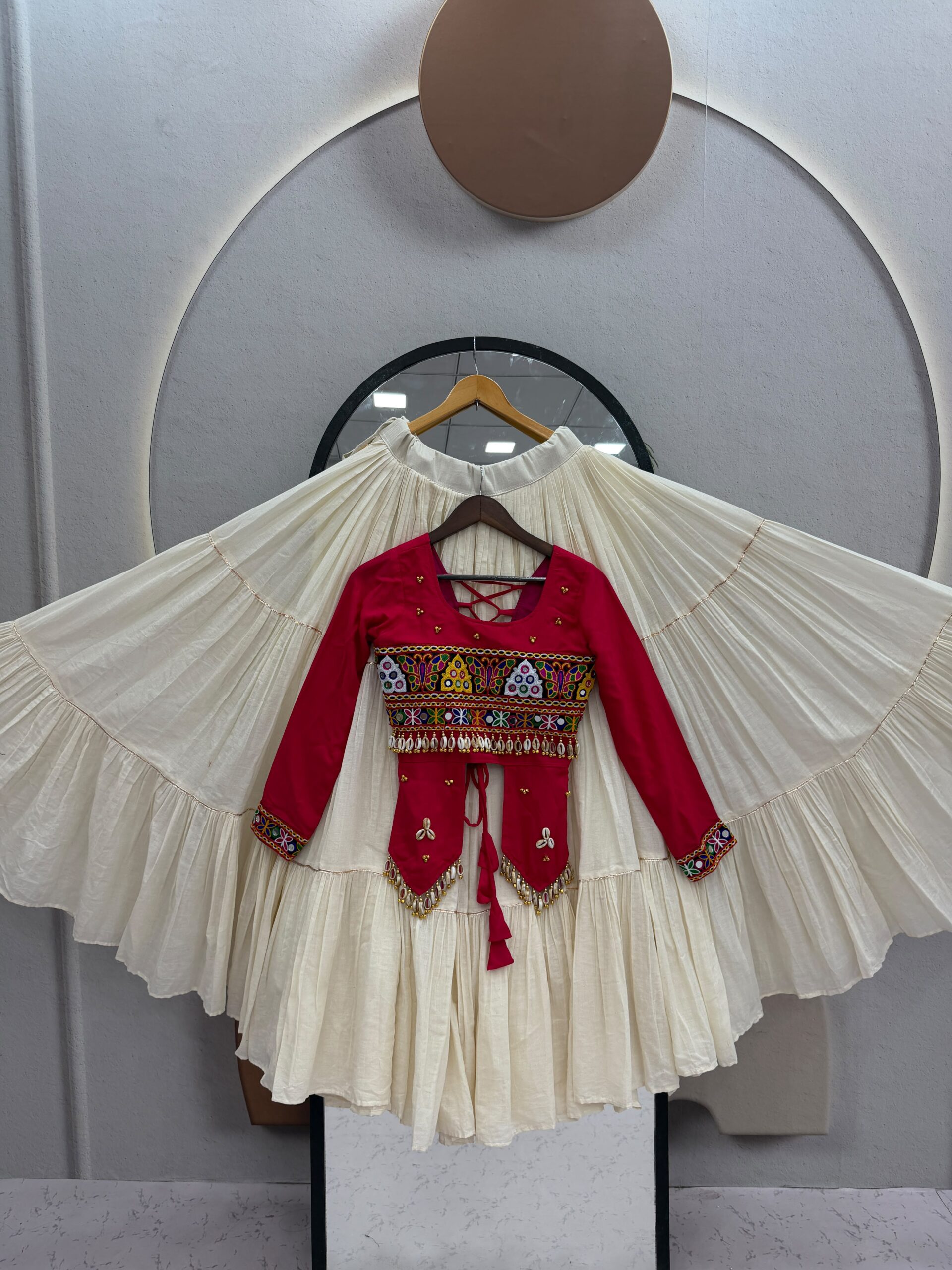 Lekha Prisha Ram 189 Pure Cotton Lehenga With Hand Work Choli — Wholesale Lehenga wholesale from Surat — view 9