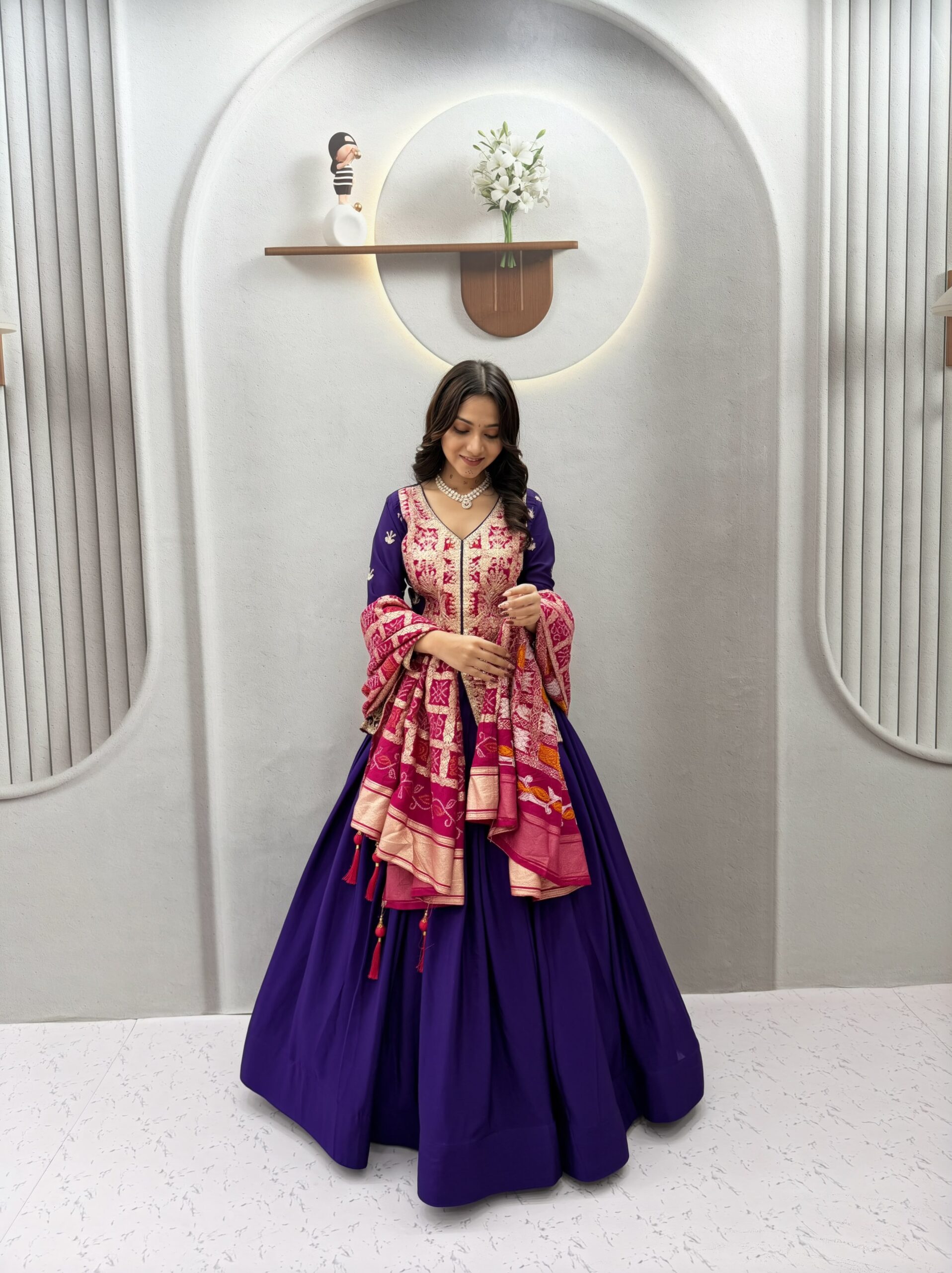 lekha Prisha Ram 190 Chinon Silk Heavy Embroidery Coading Sequins Work Kurti With Lehenga — Wholesale Lehenga wholesale from Surat — view 8