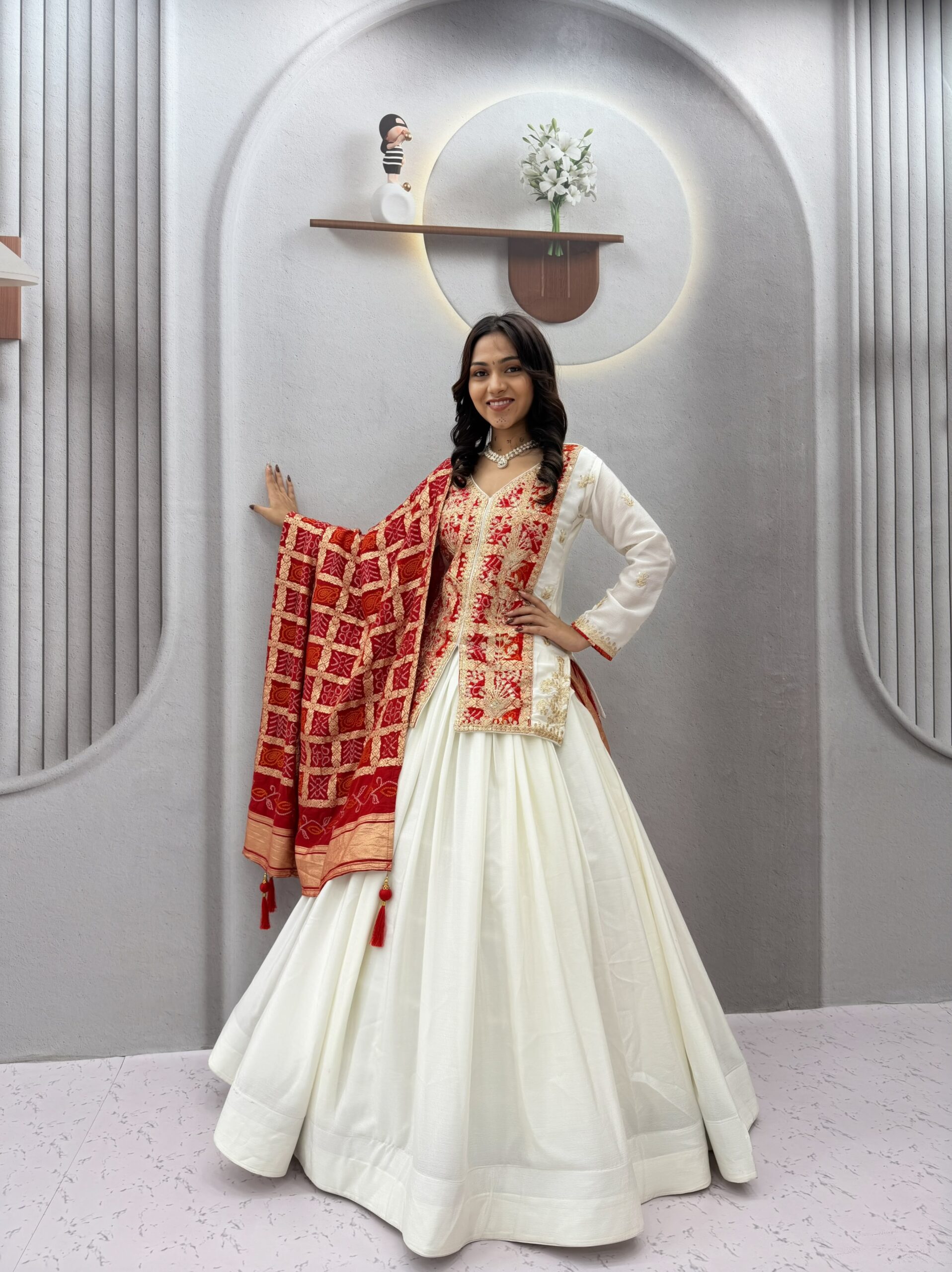 lekha Prisha Ram 190 Chinon Silk Heavy Embroidery Coading Sequins Work Kurti With Lehenga