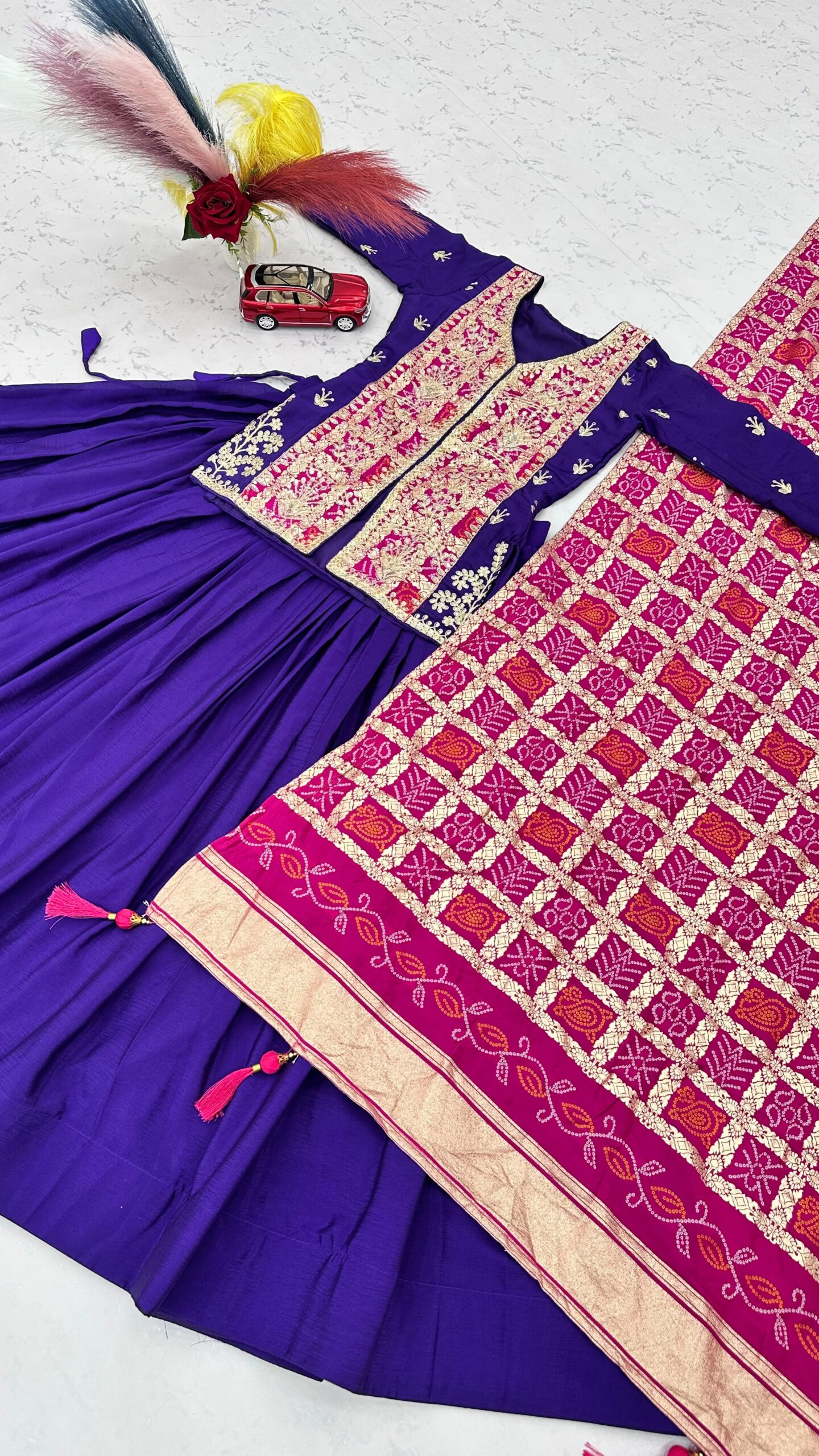 lekha Prisha Ram 190 Chinon Silk Heavy Embroidery Coading Sequins Work Kurti With Lehenga — Wholesale Lehenga wholesale from Surat — view 4