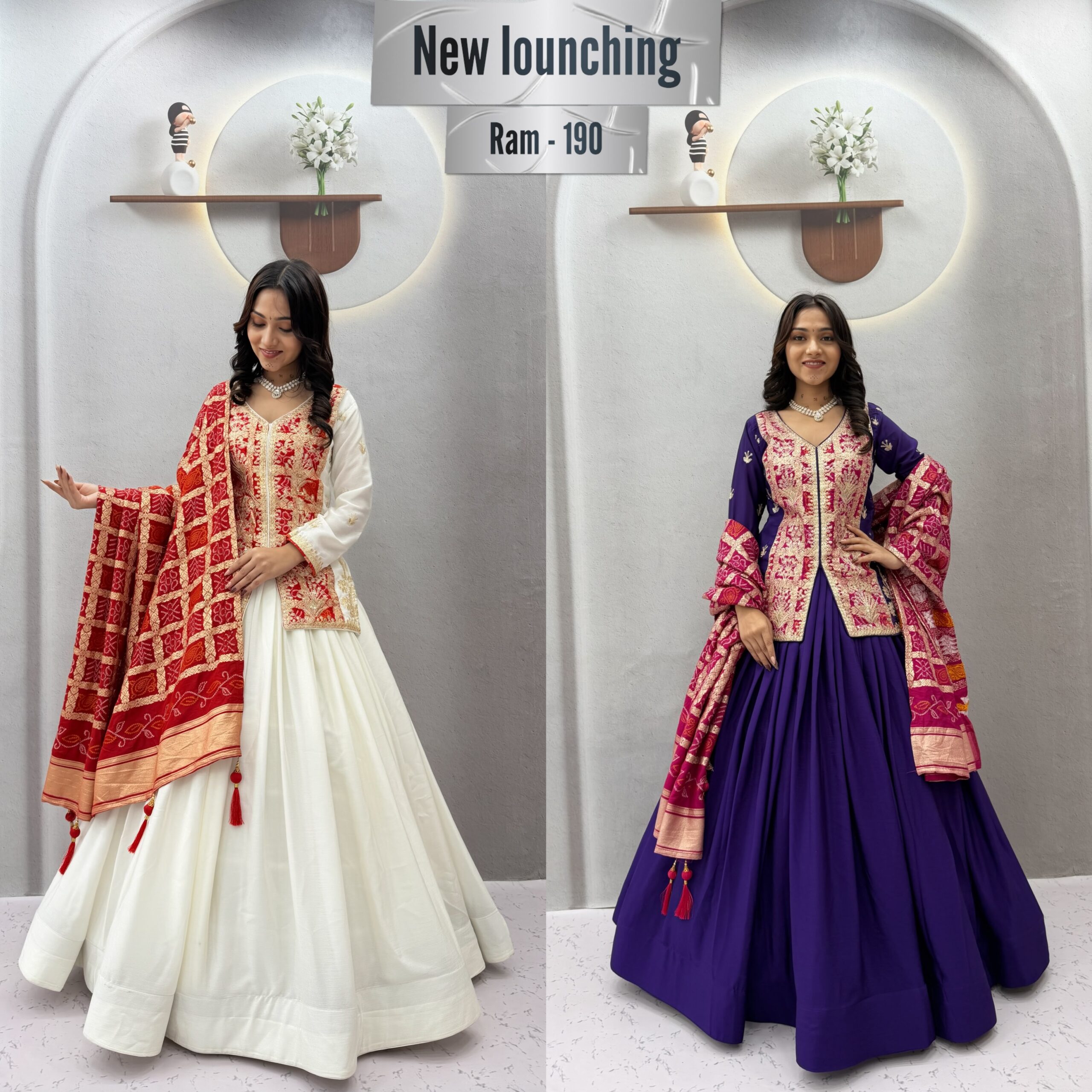 lekha Prisha Ram 190 Chinon Silk Heavy Embroidery Coading Sequins Work Kurti With Lehenga — Wholesale Lehenga wholesale from Surat — view 5