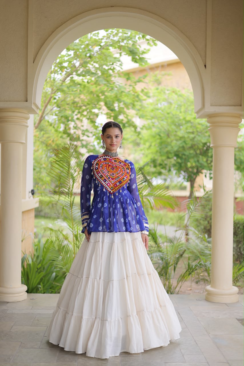 Lekha KA 5082 Kora Cotton Standard Frill Stitching Lehenga With Top Navratri Special