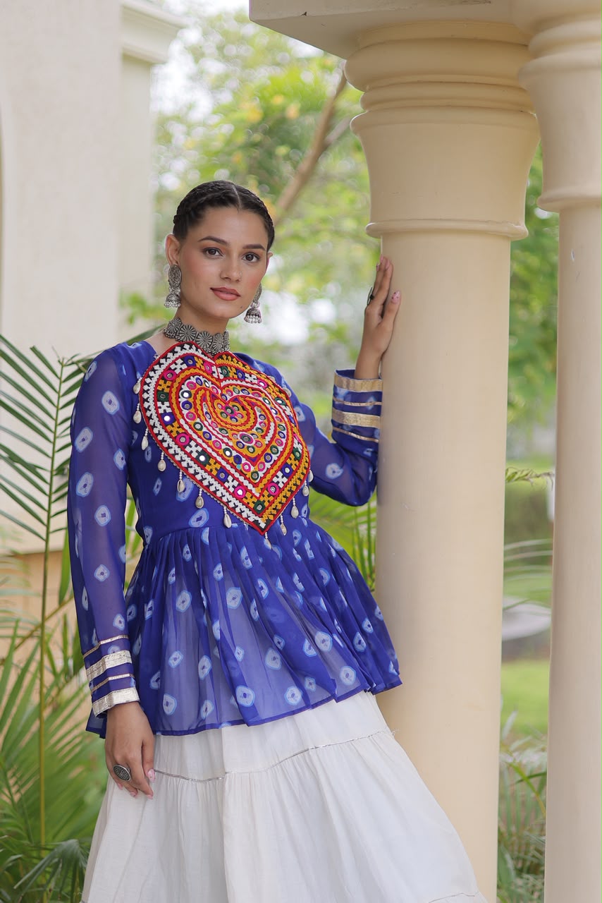 Lekha KA 5082 Kora Cotton Standard Frill Stitching Lehenga With Top Navratri Special — Singles wholesale from Surat — view 8