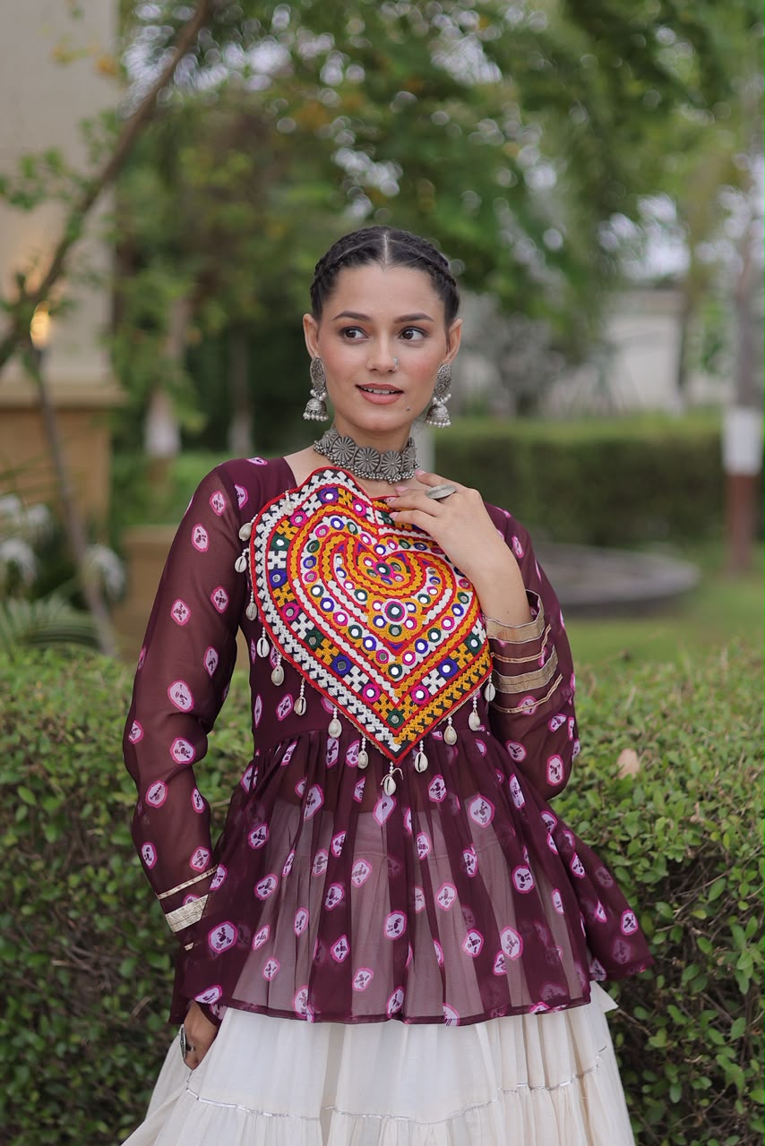 Lekha KA 5082 Kora Cotton Standard Frill Stitching Lehenga With Top Navratri Special — Singles wholesale from Surat — view 11