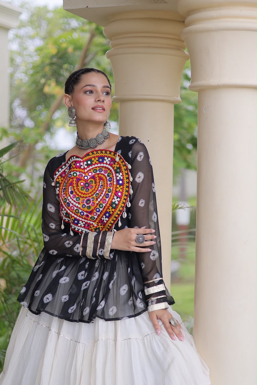 Lekha KA 5082 Kora Cotton Standard Frill Stitching Lehenga With Top Navratri Special — Singles wholesale from Surat — view 14