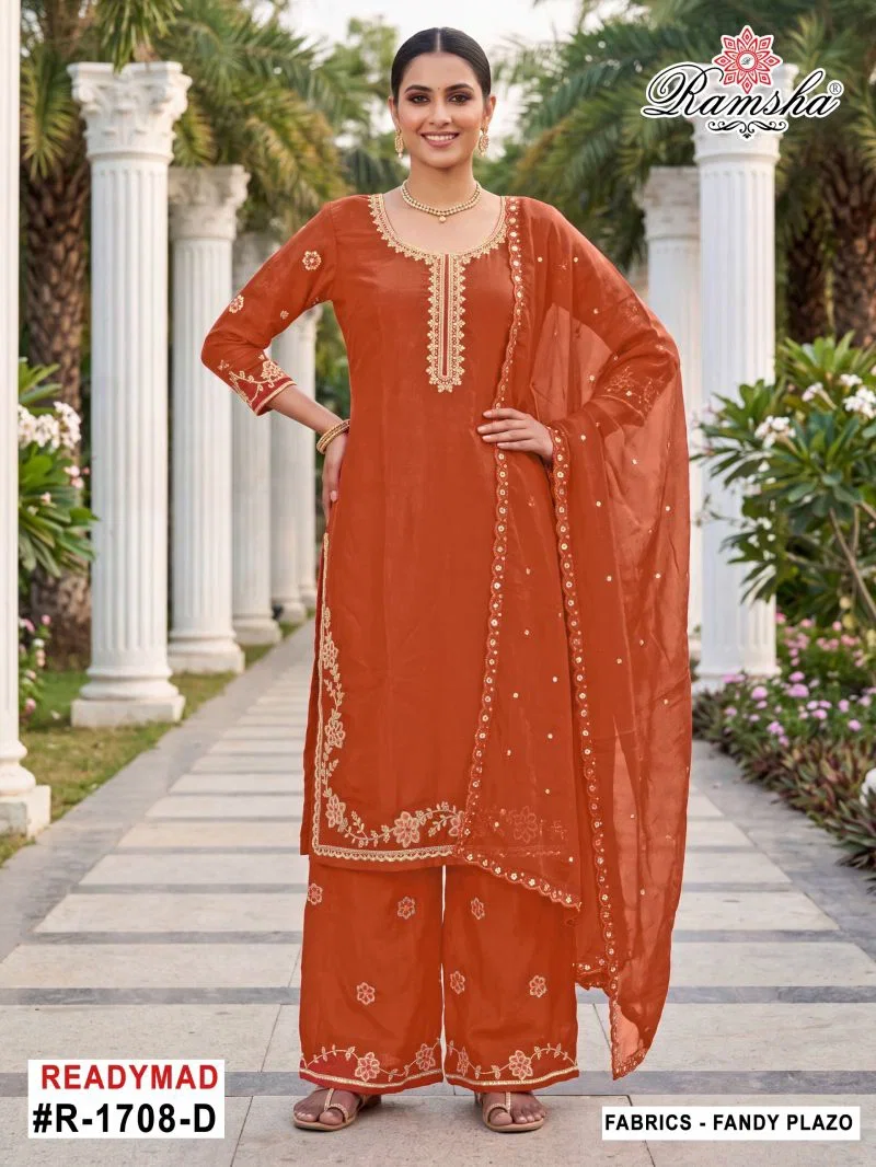 Ramsha R 1708 A To D Fandy Beats Work Salwar Kameez — Wholesale Kurtis wholesale from Surat — view 1