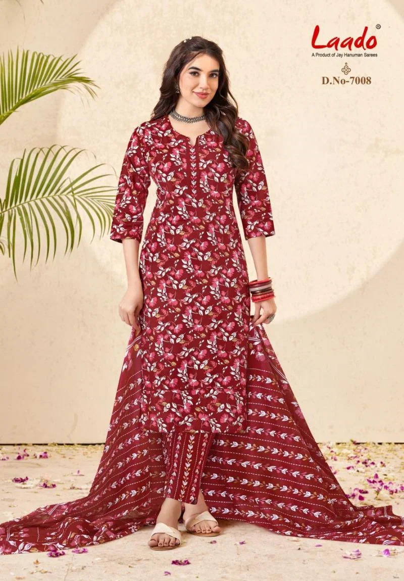 Laado Nargis Vol 7 Readymade Cotton Kurti Pant With Dupatta Set — Wholesale Dress Material, Laado wholesale from Surat - Gallery Image 3