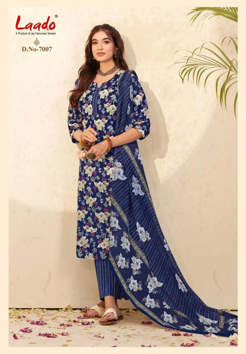 Laado Nargis Vol 7 Readymade Cotton Kurti Pant With Dupatta Set — Wholesale Dress Material, Laado wholesale from Surat - Gallery Image 6
