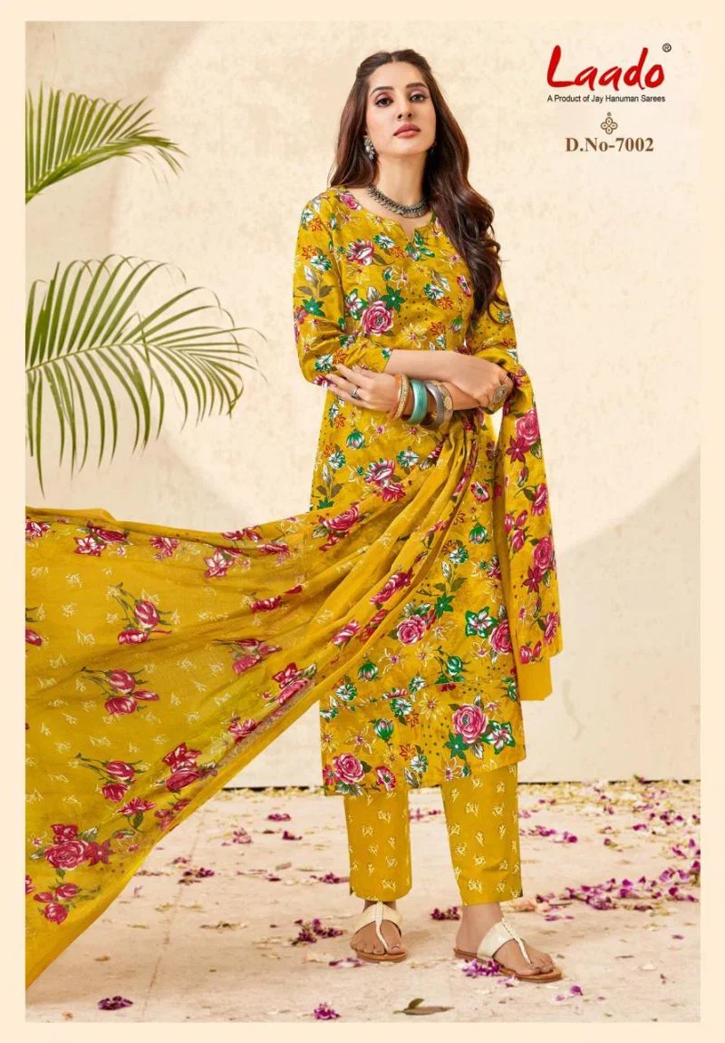 Laado Nargis Vol 7 Readymade Cotton Kurti Pant With Dupatta Set — Wholesale Dress Material, Laado wholesale from Surat - Gallery Image 7