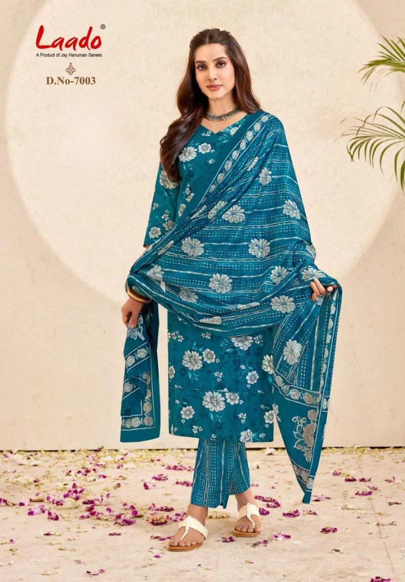 Laado Nargis Vol 7 Readymade Cotton Kurti Pant With Dupatta Set — Wholesale Dress Material, Laado wholesale from Surat - Gallery Image 8