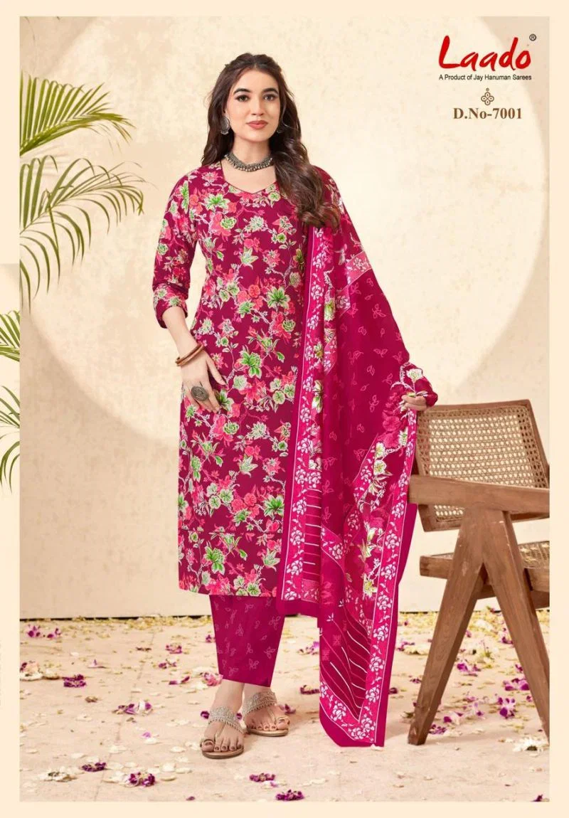 Laado Nargis Vol 7 Readymade Cotton Kurti Pant With Dupatta Set — Wholesale Dress Material, Laado wholesale from Surat - Gallery Image 10