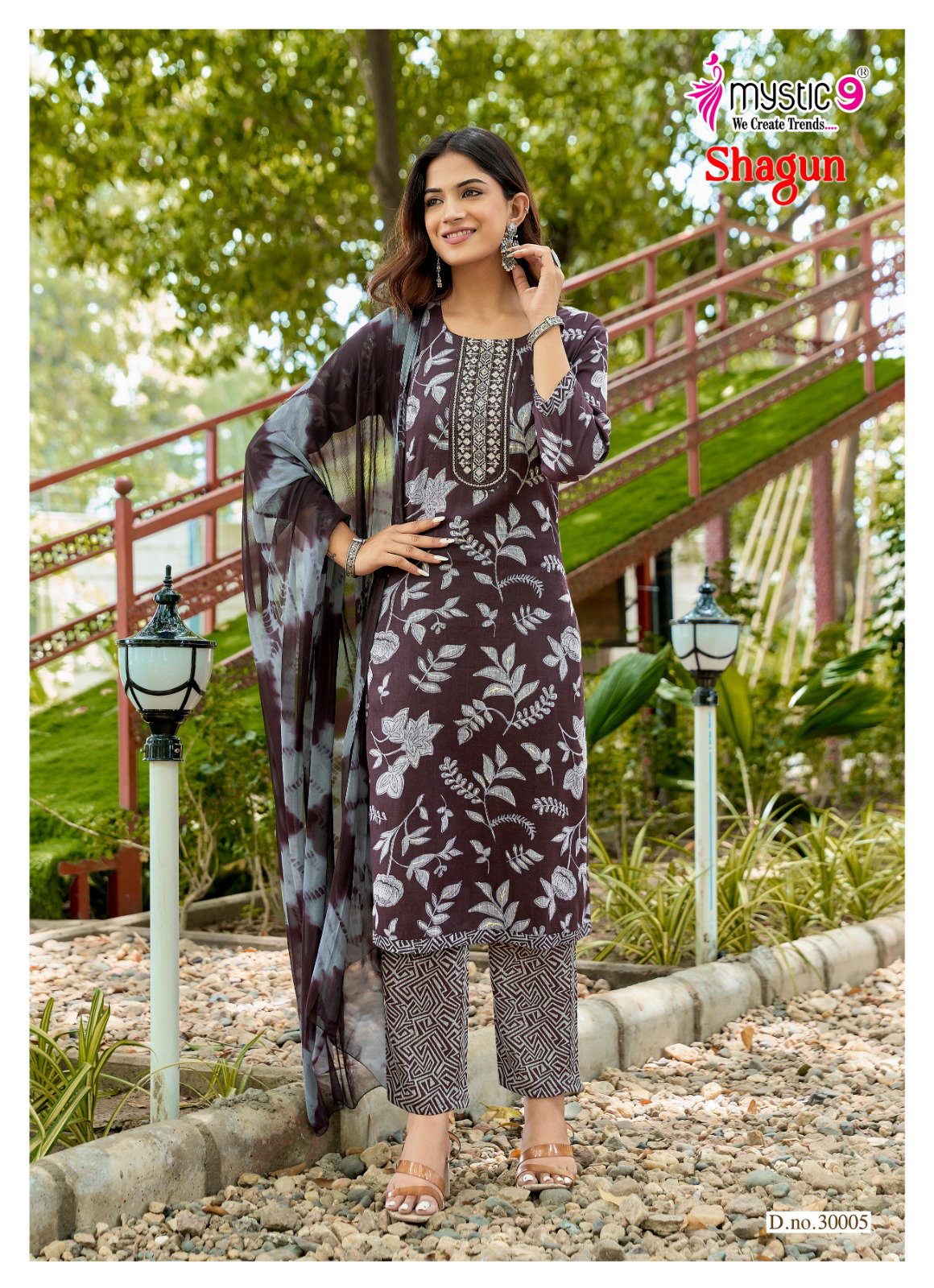 Mystic 9 Inaya Vol 1 Viscose Slub Lycra Kurti Bottom With Dupatta Set