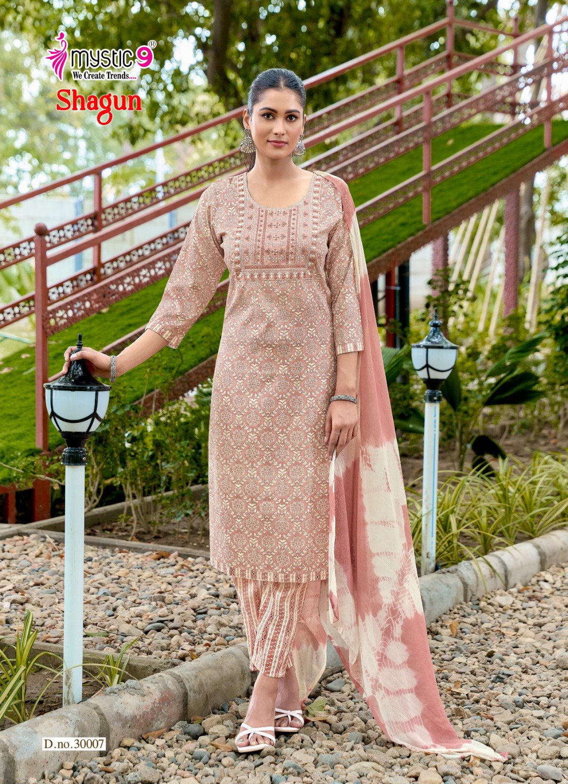 Mystic 9 Inaya Vol 1 Viscose Slub Lycra Kurti Bottom With Dupatta Set — Wholesale Readymade Suit wholesale from Surat — view 2
