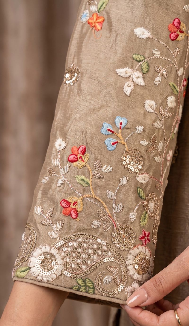 Aurraa Mastani Chinon Embroidered Kurti With Ghagra Dupatta Set — Designer Lehenga Choli wholesale from Surat - Gallery Image 5