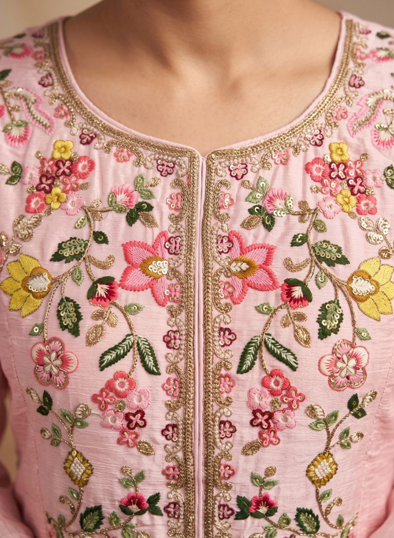 Aurraa Mastani Chinon Embroidered Kurti With Ghagra Dupatta Set — Designer Lehenga Choli wholesale from Surat — view 7