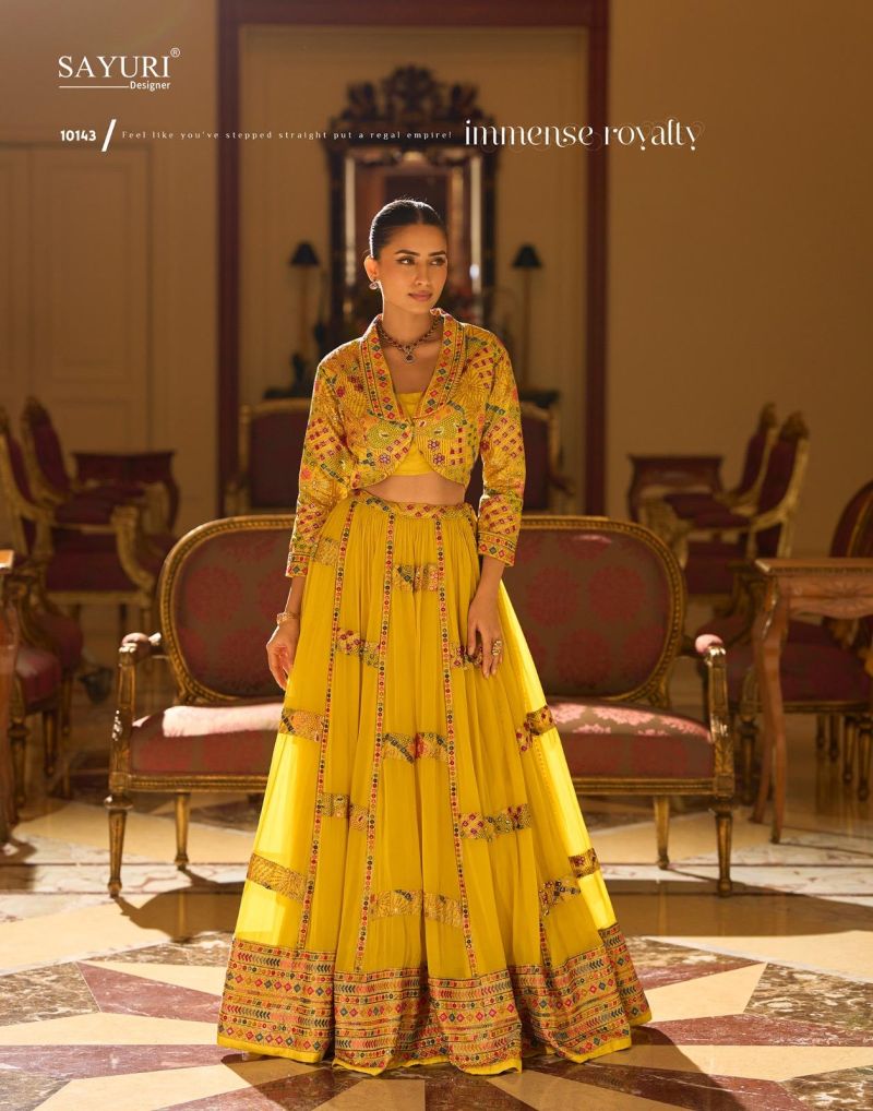 Sayuri Kamini Georgette Embroidered Stylish Designer Lehenga Choli Set — Wholesale Lehenga, Sayuri Designer wholesale from Surat — Photo 2