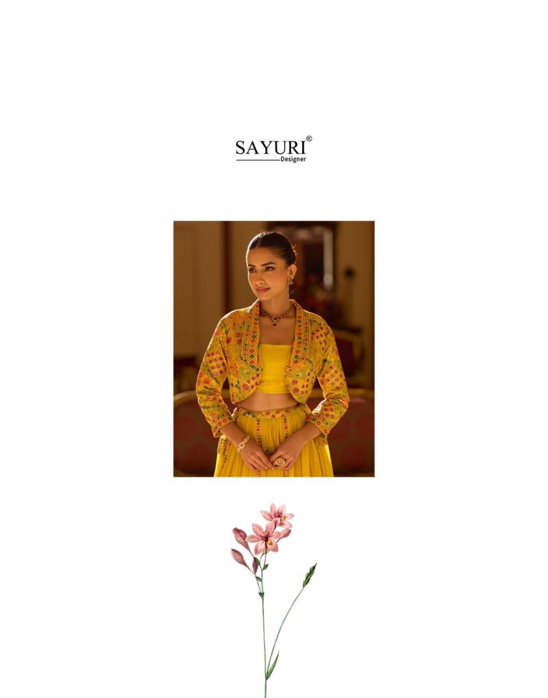 Sayuri Kamini Georgette Embroidered Stylish Designer Lehenga Choli Set — Wholesale Lehenga, Sayuri Designer wholesale from Surat — Photo 12