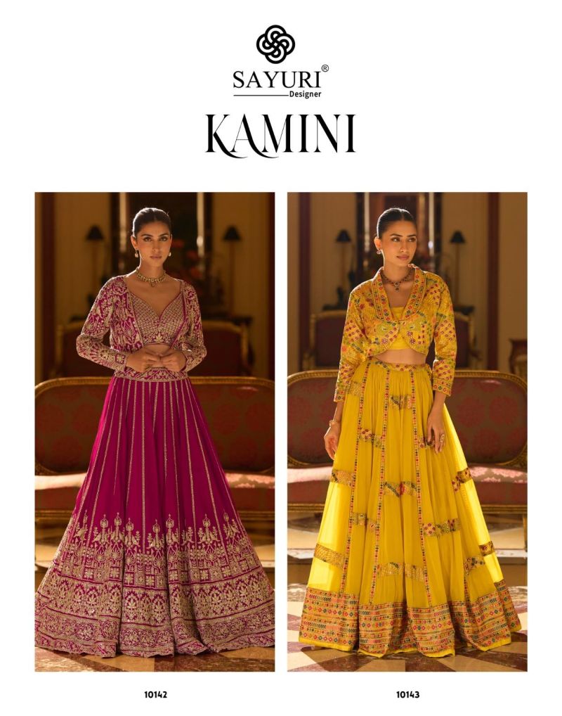 Sayuri Kamini Georgette Embroidered Stylish Designer Lehenga Choli Set — Wholesale Lehenga, Sayuri Designer wholesale from Surat — Photo 8