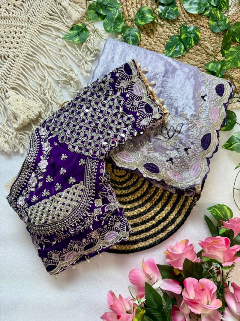Vt 901 T Fandy Satin Embroidery Worked Designer Saree Catalog — Festival Sarees, Vardan Ethnic wholesale from Surat — view 13