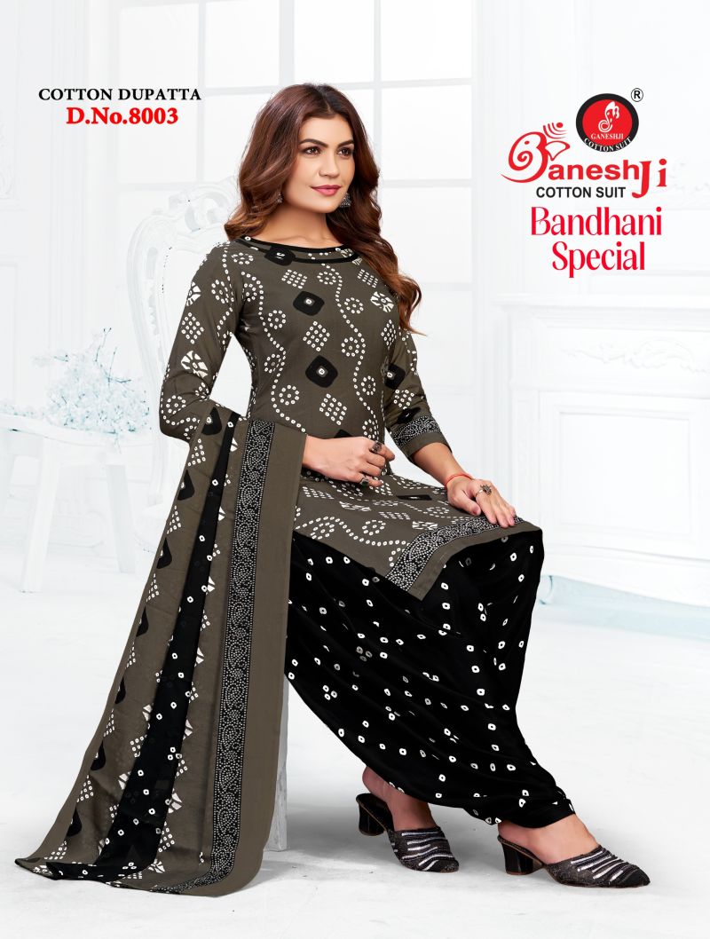 Ganeshji Bandhani Vol 8 Soft Cotton Printed Fancy Dress Material