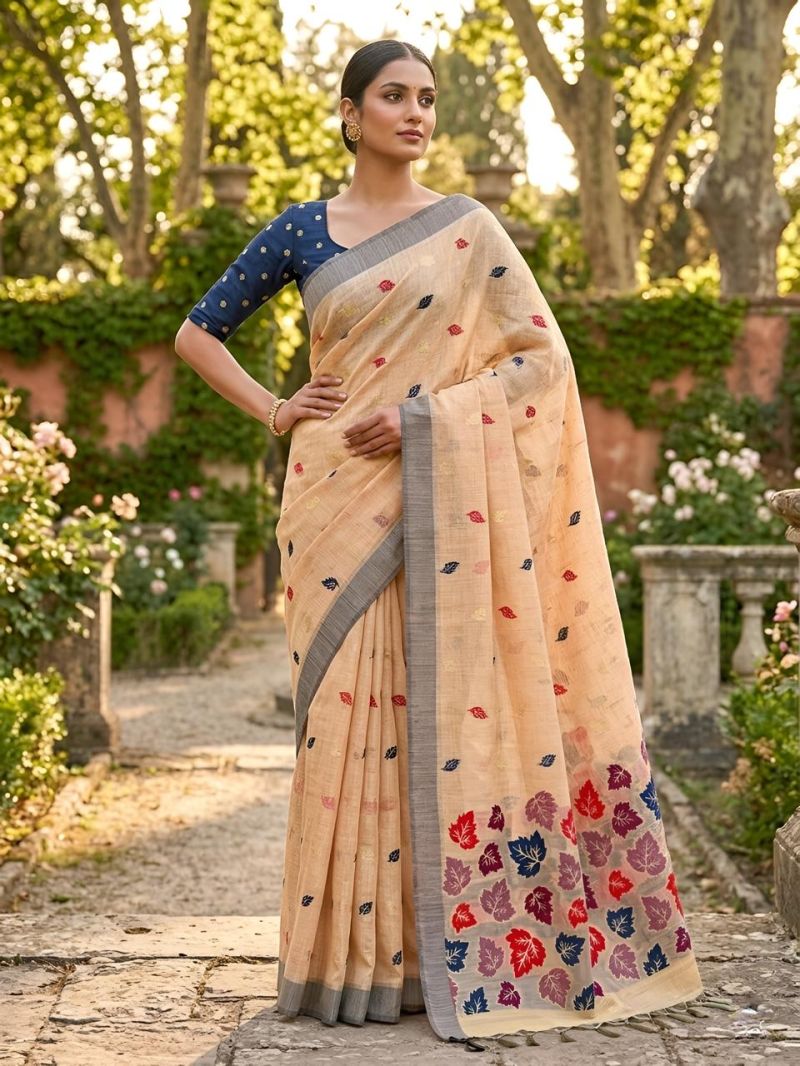 Mv Vis 1 Jamdhani Cotton Silk Floral Printed Saree Catalog — Saree, Vardan Ethnic wholesale from Surat — view 5