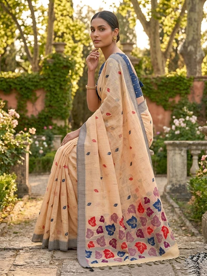Mv Vis 1 Jamdhani Cotton Silk Floral Printed Saree Catalog — Saree, Vardan Ethnic wholesale from Surat — view 6