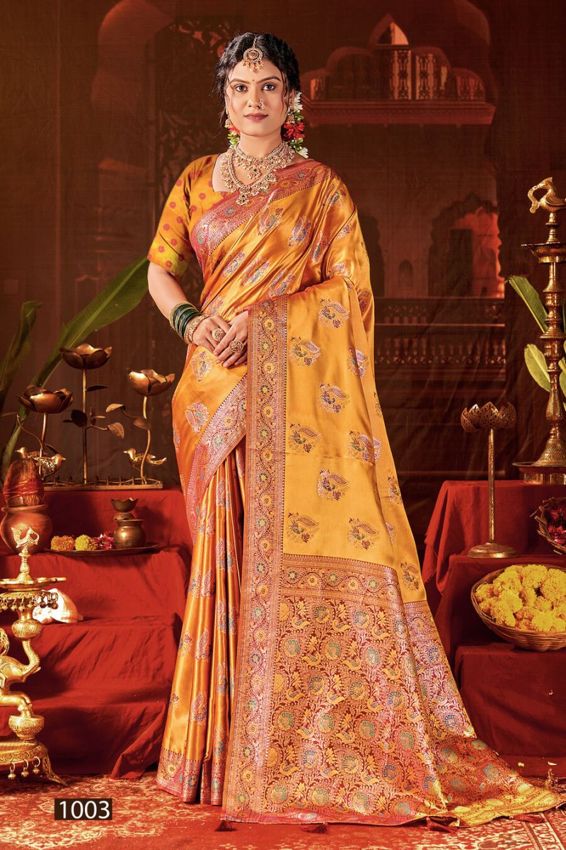 Saroj Ladlee Satin Vol 1 Satin Silk Saree Catalog — Festival Sarees, Vardan Ethnic wholesale from Surat — view 3