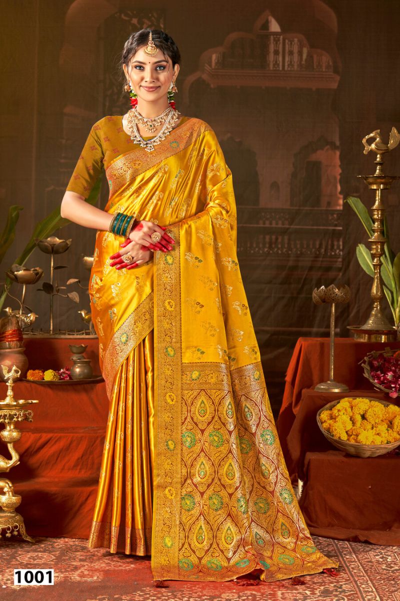 Saroj Ladlee Satin Silk Vol 2 Satin Silk Saree Catalog — Festival Sarees, Vardan Ethnic wholesale from Surat — view 3