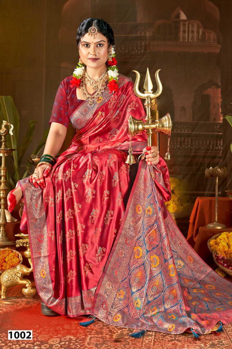 Saroj Ladlee Satin Silk Vol 2 Satin Silk Saree Catalog — Festival Sarees, Vardan Ethnic wholesale from Surat — view 4