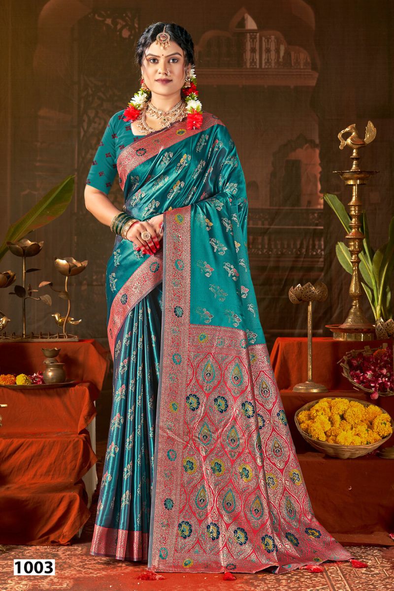 Saroj Ladlee Satin Silk Vol 2 Satin Silk Saree Catalog — Festival Sarees, Vardan Ethnic wholesale from Surat — view 2