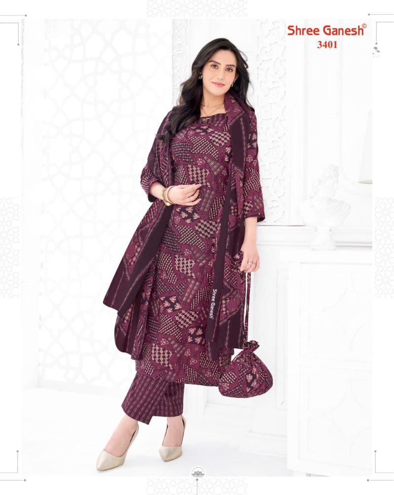 Shree Ganesh Samaiyra Vol 24 Cotton Printed Dress Material — Wholesale Salwar Suits, Vardan Ethnic wholesale from Surat — view 2