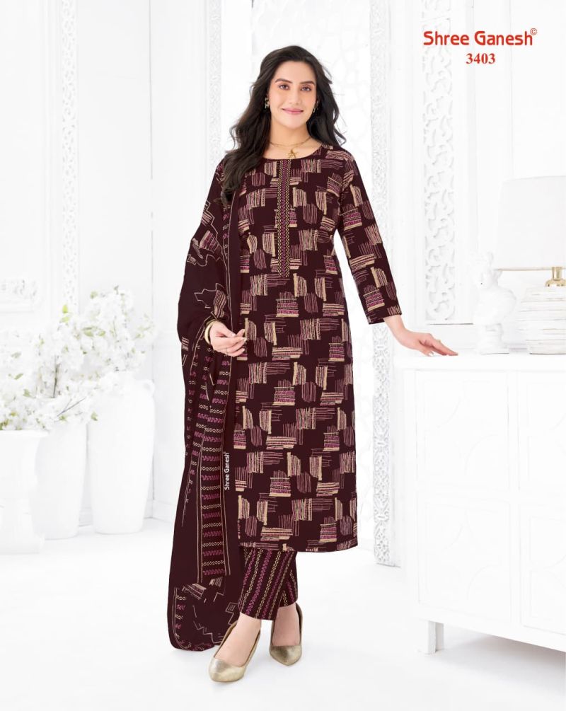 Shree Ganesh Samaiyra Vol 24 Cotton Printed Dress Material — Wholesale Salwar Suits, Vardan Ethnic wholesale from Surat — view 4