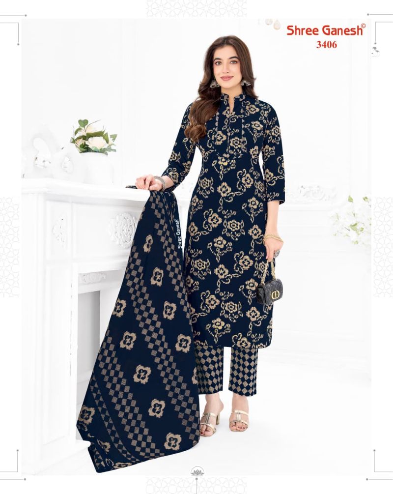 Shree Ganesh Samaiyra Vol 24 Cotton Printed Dress Material — Wholesale Salwar Suits, Vardan Ethnic wholesale from Surat — view 7