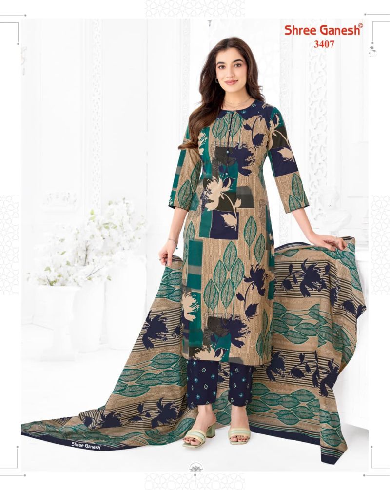 Shree Ganesh Samaiyra Vol 24 Cotton Printed Dress Material — Wholesale Salwar Suits, Vardan Ethnic wholesale from Surat — view 8