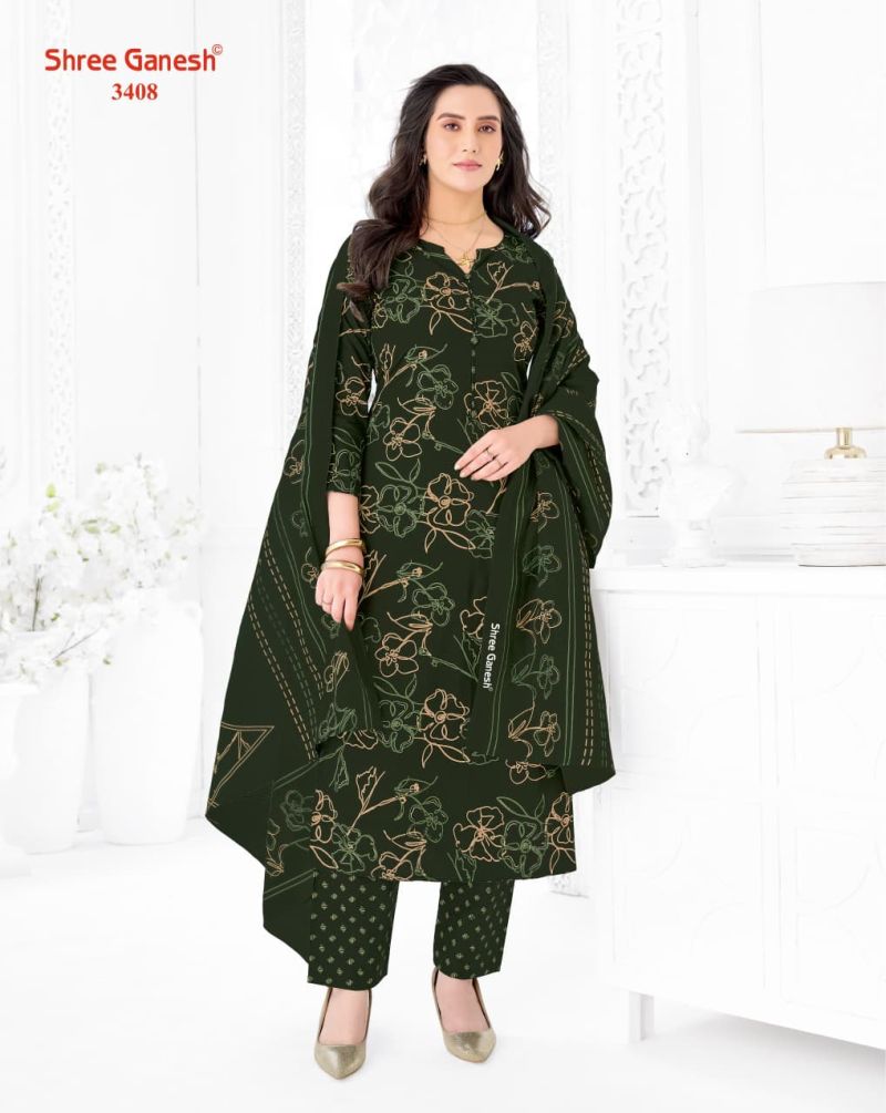 Shree Ganesh Samaiyra Vol 24 Cotton Printed Dress Material — Wholesale Salwar Suits, Vardan Ethnic wholesale from Surat — view 9