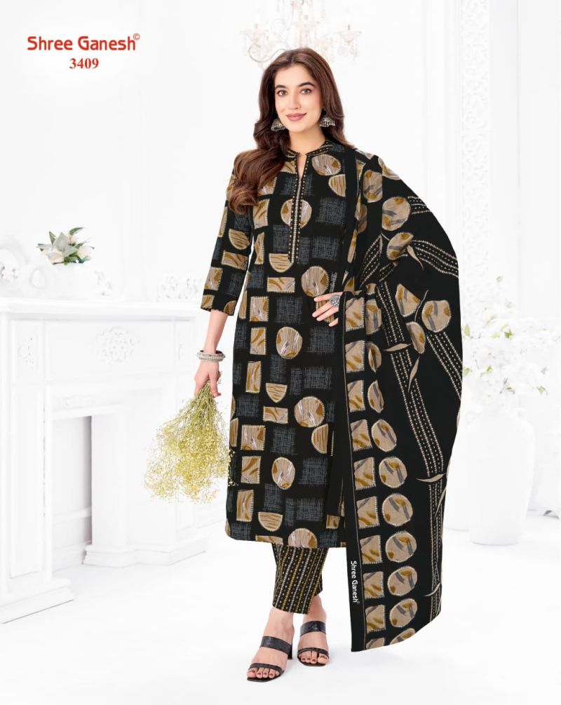 Shree Ganesh Samaiyra Vol 24 Cotton Printed Dress Material — Wholesale Salwar Suits, Vardan Ethnic wholesale from Surat — view 10