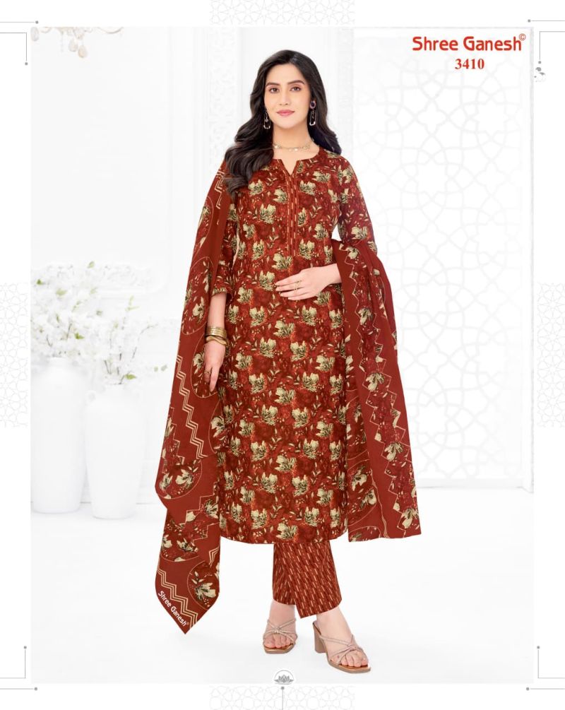 Shree Ganesh Samaiyra Vol 24 Cotton Printed Dress Material — Wholesale Salwar Suits, Vardan Ethnic wholesale from Surat — view 11