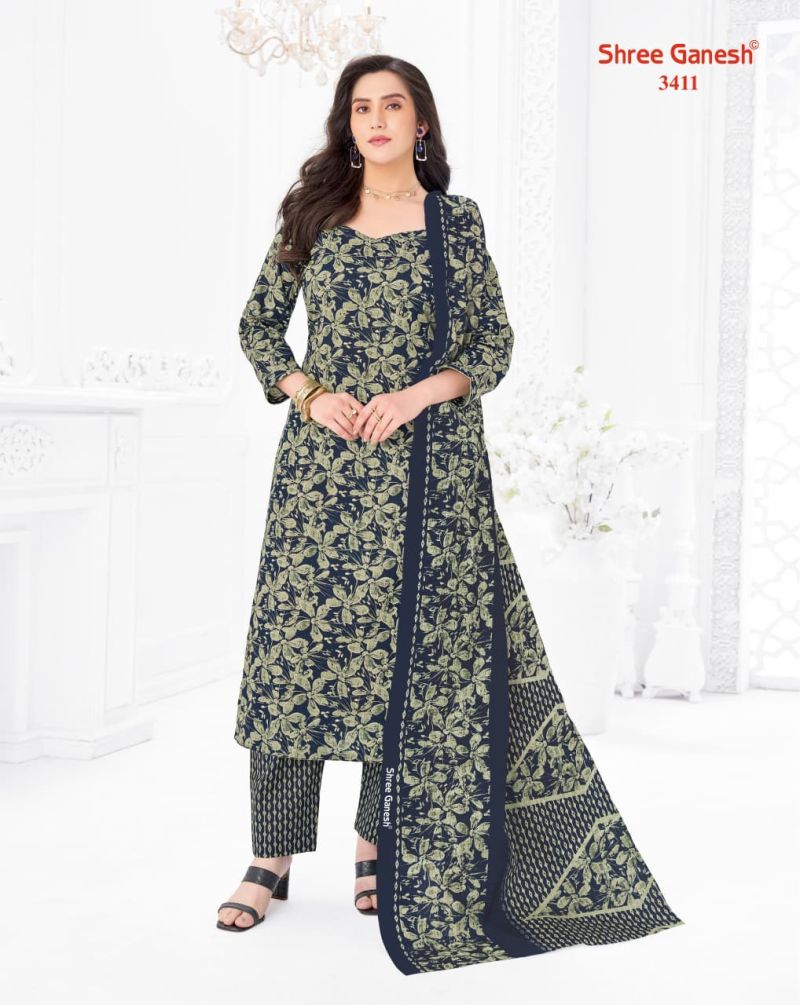 Shree Ganesh Samaiyra Vol 24 Cotton Printed Dress Material — Wholesale Salwar Suits, Vardan Ethnic wholesale from Surat — view 12