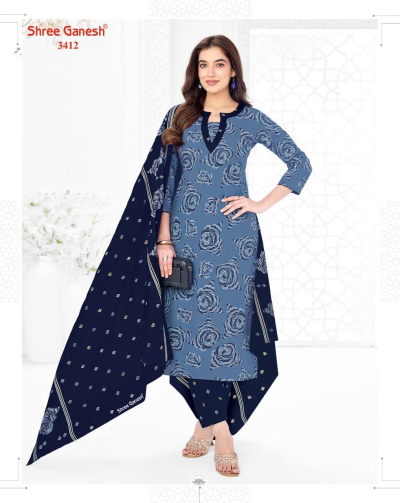 Shree Ganesh Samaiyra Vol 24 Cotton Printed Dress Material — Wholesale Salwar Suits, Vardan Ethnic wholesale from Surat — view 13