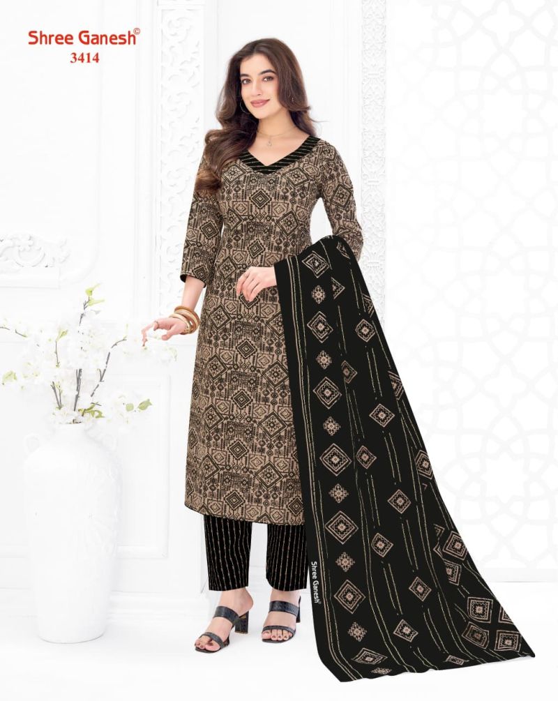 Shree Ganesh Samaiyra Vol 24 Cotton Printed Dress Material — Wholesale Salwar Suits, Vardan Ethnic wholesale from Surat — view 15