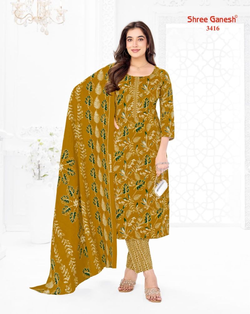 Shree Ganesh Samaiyra Vol 24 Cotton Printed Dress Material — Wholesale Salwar Suits, Vardan Ethnic wholesale from Surat — view 17