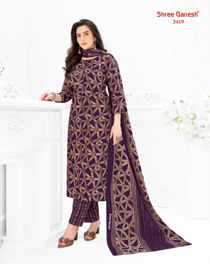 Shree Ganesh Samaiyra Vol 24 Cotton Printed Dress Material — Wholesale Salwar Suits, Vardan Ethnic wholesale from Surat — view 19